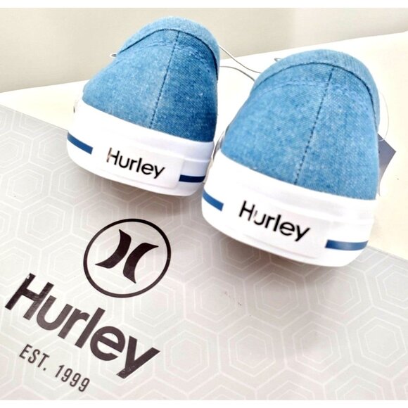 Hurley 6.5 Sneaker Woman's Carrie Canvas Lace-up Casual Shoe Classic Blue Denim - Picture 8 of 15